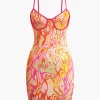 Abstract Print Cami Mini Dress>MICAS Fashion