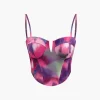 Abstract Print Corset Top And Mini Skirt Set>MICAS Sale