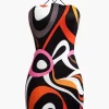 Abstract Print Cross Strap Mini Dress>MICAS Outlet