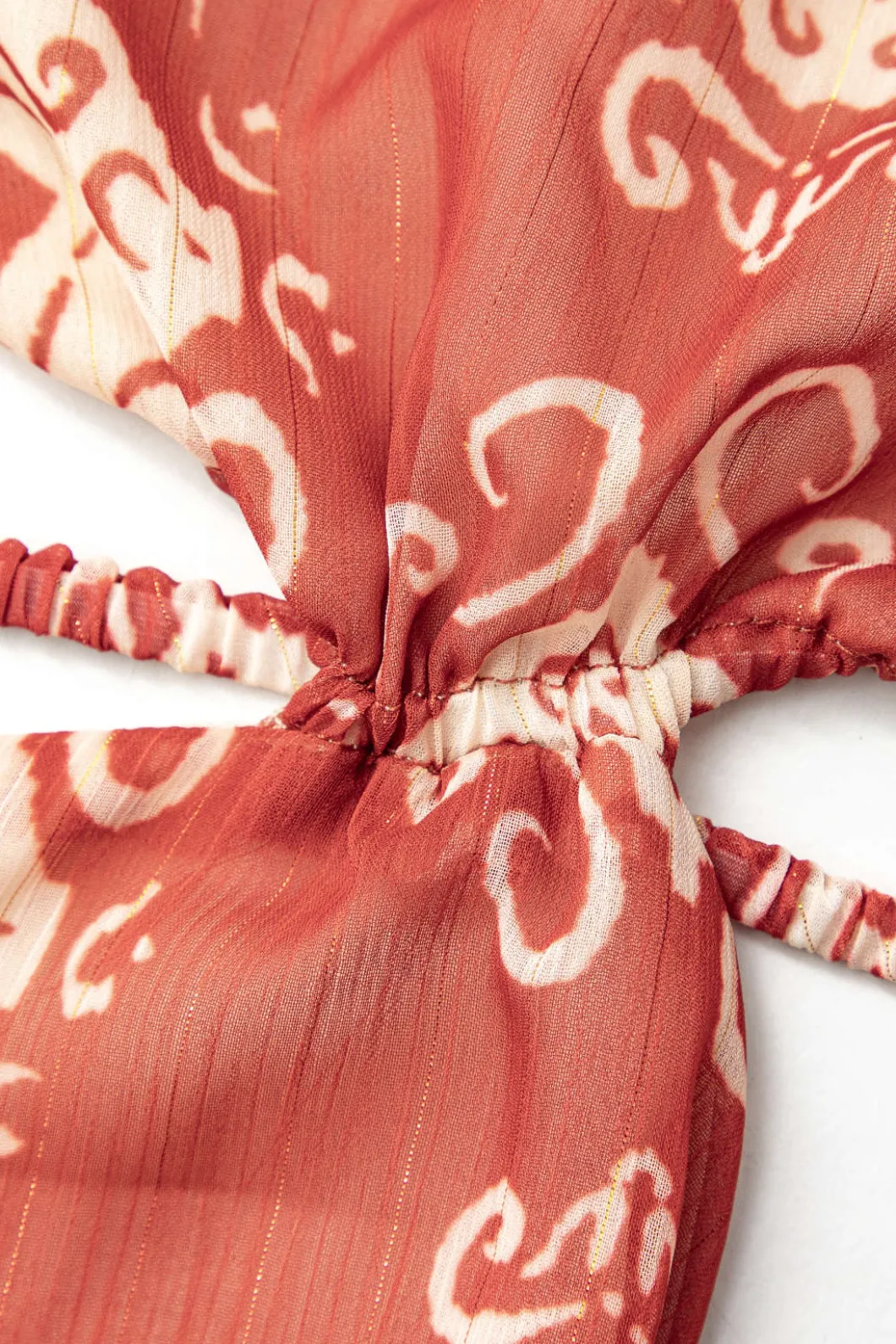 Abstract Print Cross Tie Backless Maxi Dress>MICAS Outlet