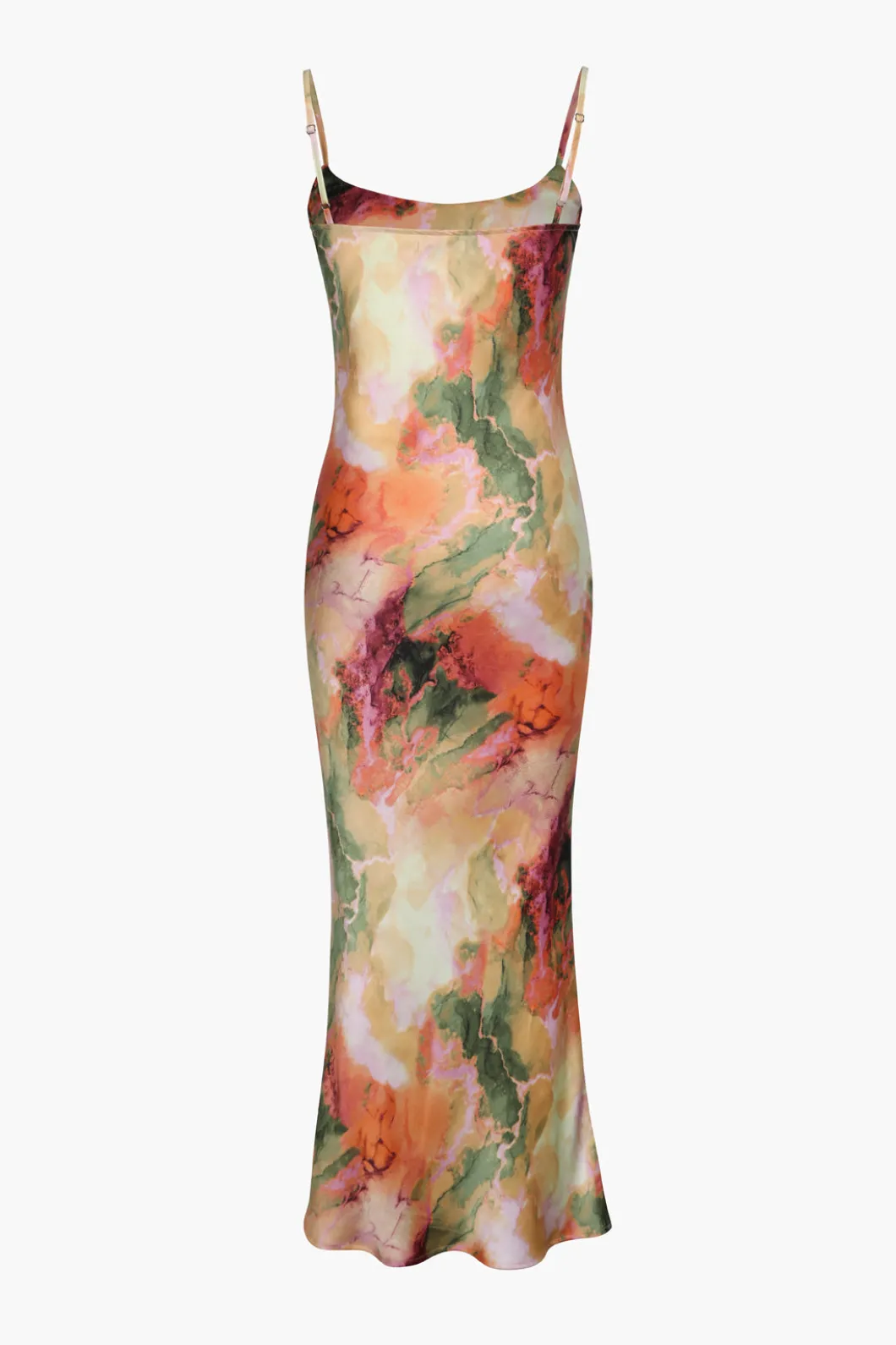 Abstract Print Fitted Midi Slip Dress>MICAS Clearance