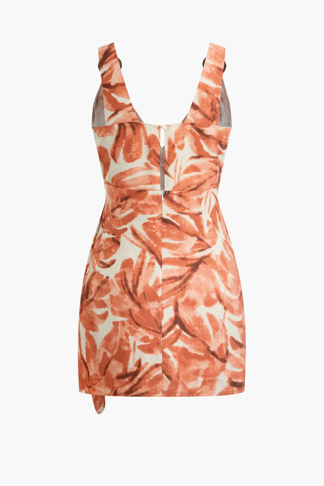 Abstract Print Knot V-Neck Mini Dress>MICAS Hot