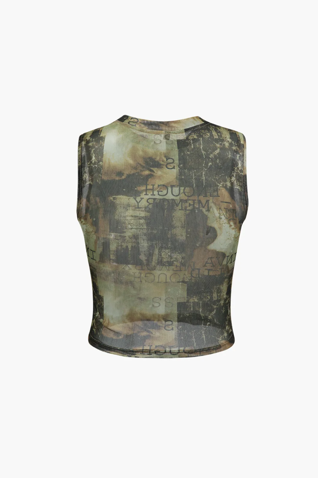 Abstract Print Mesh Tank Top>MICAS Best