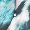 Abstract Print V-neck Button Up Shirt>MICAS Clearance