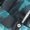 Abstract Print V-neck Button Up Shirt>MICAS Clearance