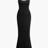 Adjustable Strap Mermaid Maxi Slip Dress>MICAS Clearance