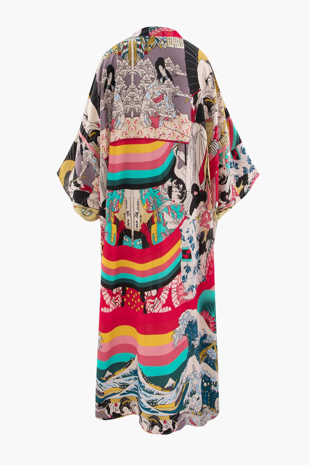 Allover Print Kimono Sleeve Cover Up>MICAS Online