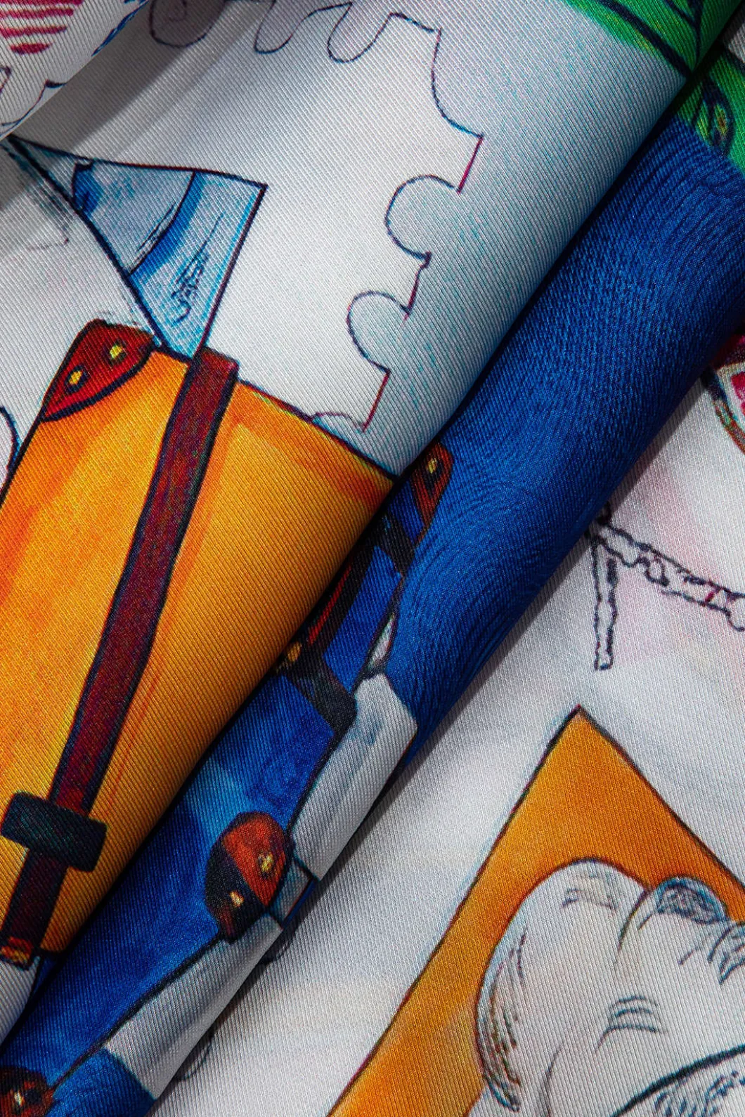 Artistic Print Wide Leg Trousers>MICAS Hot