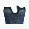 Asymmetric Denim Tube Top>MICAS Hot