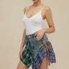 Asymmetric Patchwork Denim Mini Skirt>MICAS Outlet
