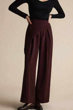 Asymmetric Wide-Leg Pants>MICAS Fashion
