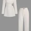 Asymmetrical Blazer And Pants Set>MICAS New