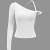 Asymmetrical Design Long-Sleeve Top>MICAS New