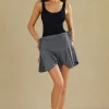 Asymmetrical Drawstring Ruched Mini Skirt>MICAS Discount