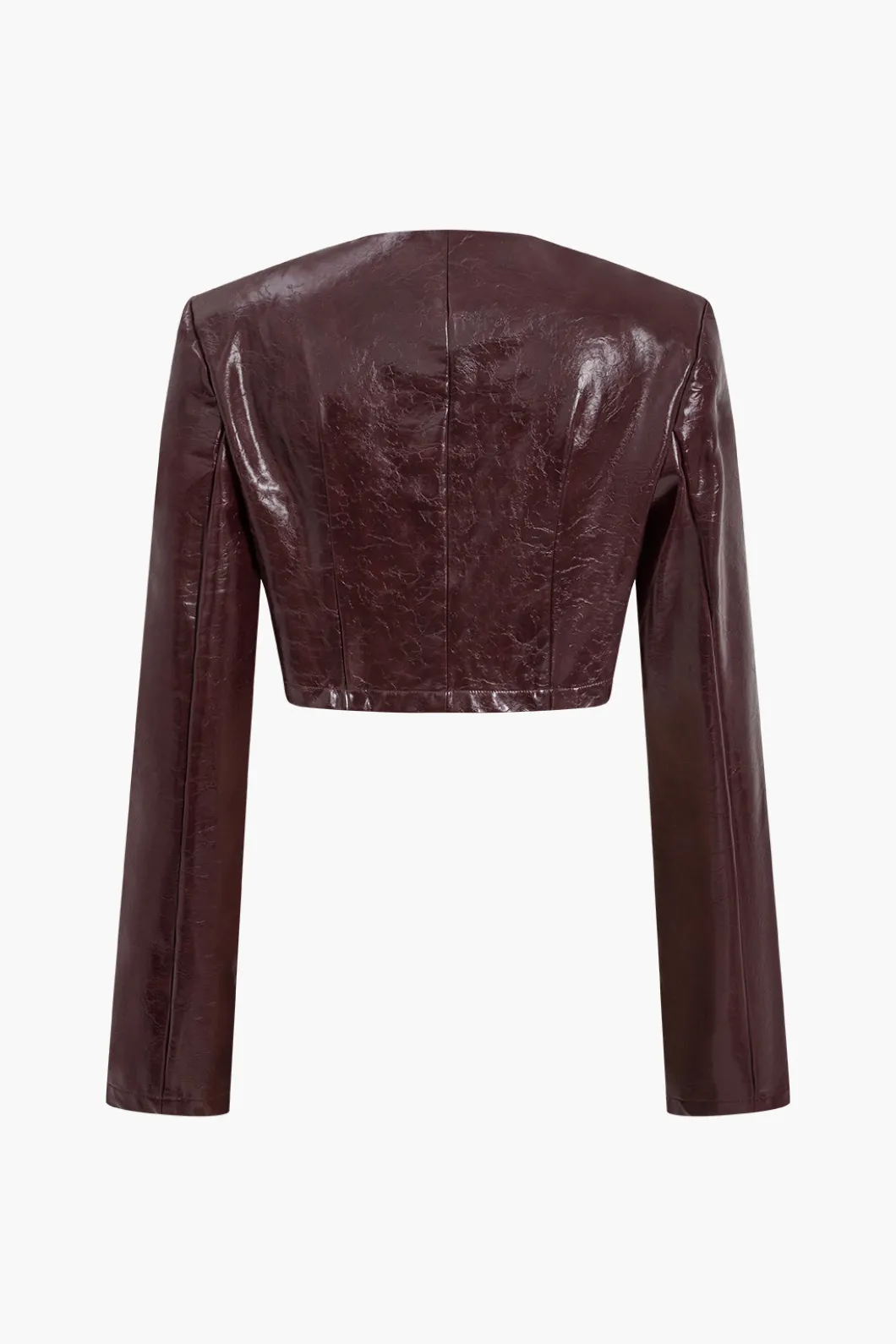 Asymmetrical Faux Leather Skirt Set>MICAS Outlet