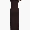 Asymmetrical Halter Cut Out Midi Dress>MICAS Fashion