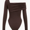 Asymmetrical Long Sleeve Bodysuit>MICAS Best