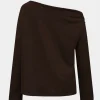 Asymmetrical Long Sleeve T-Shirt>MICAS Fashion