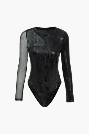 Asymmetrical Long-Sleeve Bodysuit>MICAS Best