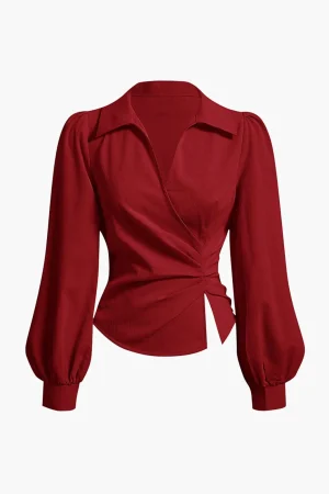 Asymmetrical Long-Sleeve Shirt>MICAS Clearance