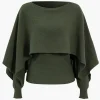 Asymmetrical Long-Sleeve Top>MICAS Clearance