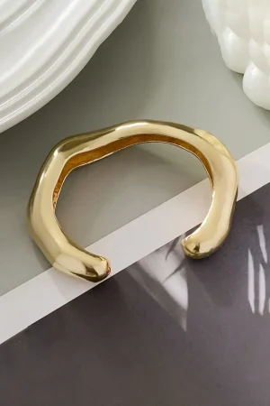 Asymmetrical Metal Cuff Bangle>MICAS Fashion