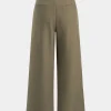 Asymmetrical Ruched Wide Leg Trousers>MICAS New