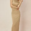 Asymmetrical Twist Top And High Waist Maxi Skirt Set>MICAS Sale