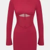 Backless Corset Long Sleeve Midi Dress>MICAS New
