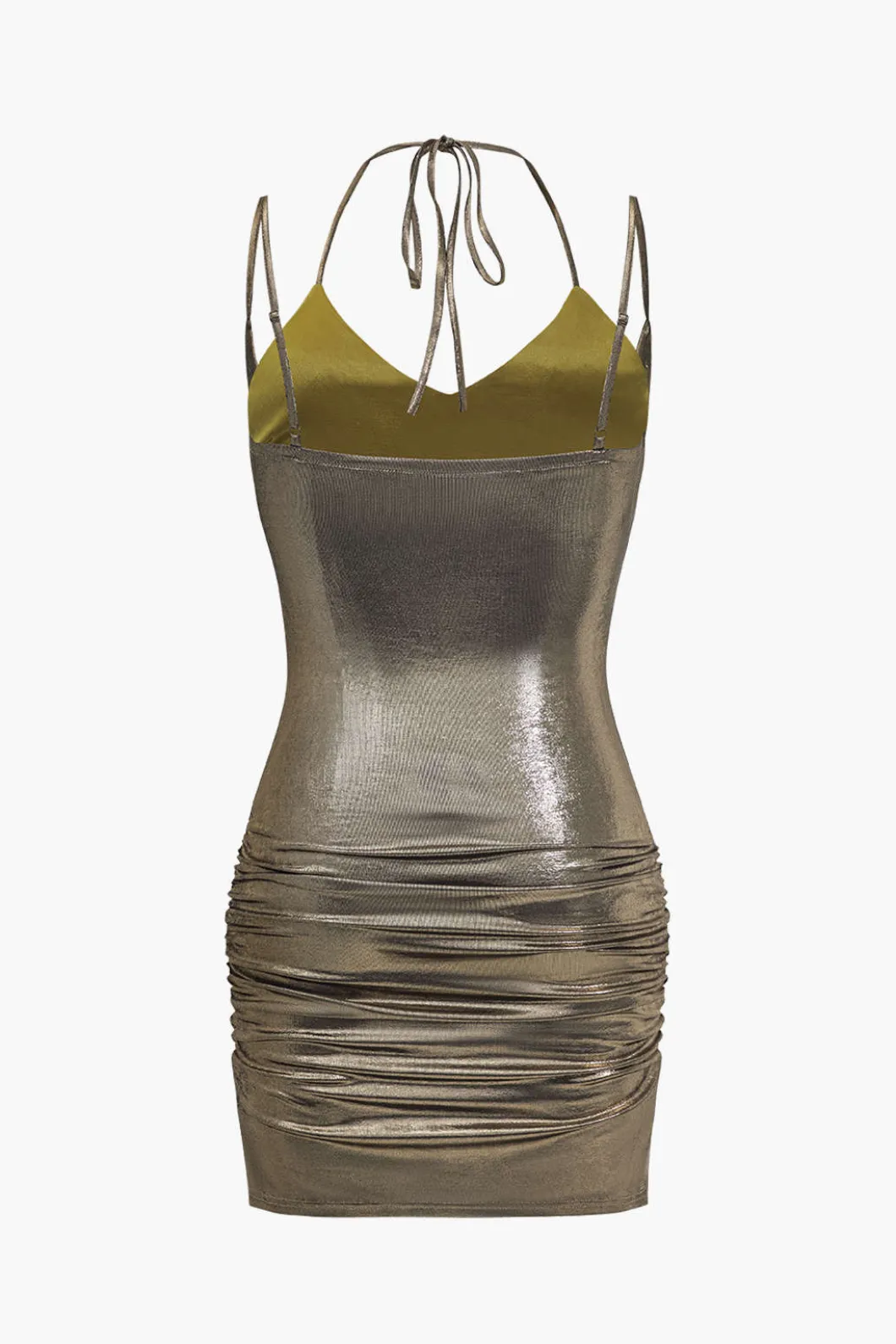 Backless Tie-Up Sequin Mini Dress>MICAS Fashion