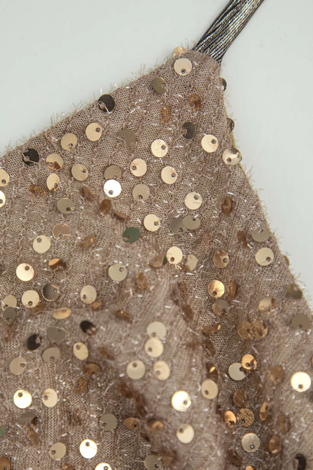 Backless Tie-Up Sequin Mini Dress>MICAS Fashion