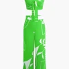 Bamboo Leaf Print Knot Cami Top And Pants Set>MICAS Hot