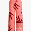 Bamboo Leaf Print Knot Cami Top And Pants Set>MICAS Hot