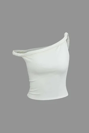 Basic Asymmetrical Twist Sleeveless Top>MICAS Hot