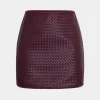 Basic Faux Leather Mini Skirt>MICAS Outlet