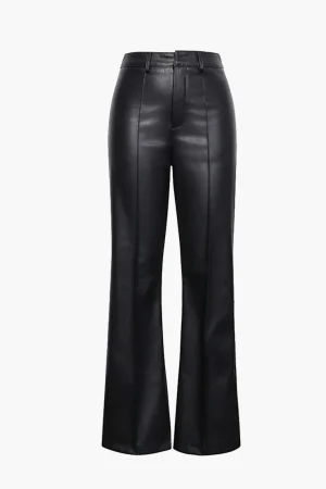 Basic Faux Leather Trousers>MICAS Outlet