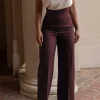 Basic High-Waisted Wide Leg Trousers>MICAS Hot