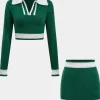 Basic Knit Contrast Skirt Set>MICAS Best