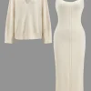 Basic Knit V-Neck Top And Dress Set>MICAS Online