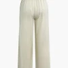 Basic Linen Drawstring Wide Leg Pants>MICAS New