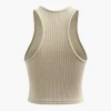 Basic Rib Seam-detail Sleeveless Tank Top>MICAS Hot