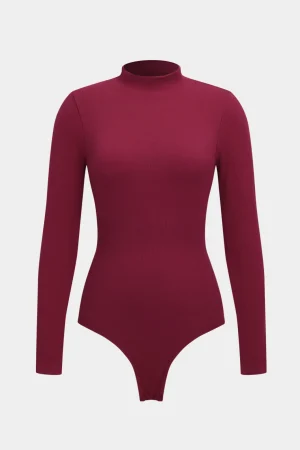 Basic Ribbed Long Sleeve Shapewear>MICAS Fashion