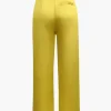 Basic Satin High Waisted Straight Leg Trousers>MICAS Clearance
