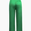Basic Satin High Waisted Straight Leg Trousers>MICAS Clearance