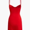 Basic Solid Bustier Slip Mini Dress>MICAS Best
