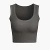 Basic Solid Crop Tank Top>MICAS Clearance