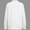 Basic Solid Design V-Neck Long-Sleeve Shirt>MICAS Discount
