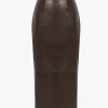 Basic Solid Faux Leather Midi Skirt>MICAS Outlet