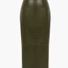 Basic Solid Faux Leather Midi Skirt>MICAS Outlet