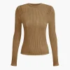 Basic Solid Knit Long-Sleeve Top>MICAS Sale